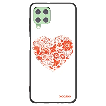 Picasee husă neagră din silicon pentru Samsung Galaxy A22 A225F 4G - Big heart