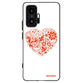 Picasee husă neagră din silicon pentru Xiaomi 11T - Big heart