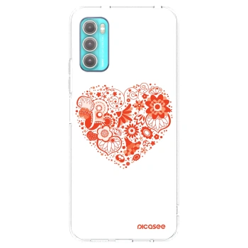 Picasee husă transparentă din silicon pentru Motorola Moto G60 - Big heart