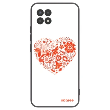 Picasee husă neagră din silicon pentru Realme 8i - Big heart