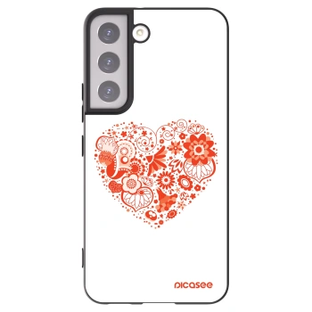 Picasee husă neagră din silicon pentru Samsung Galaxy S22 5G - Big heart