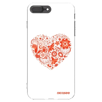 Picasee husă transparentă din silicon pentru Apple iPhone 7 Plus - Big heart