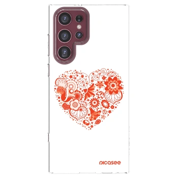 Picasee husă transparentă din silicon pentru Samsung Galaxy S22 Ultra 5G - Big heart