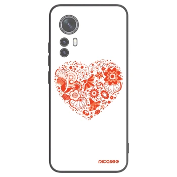 Picasee husă neagră din silicon pentru Xiaomi 12 - Big heart