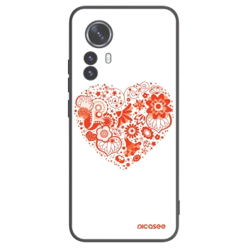 Picasee husă neagră din silicon pentru Xiaomi 12 Pro - Big heart