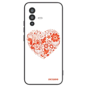 Picasee husă neagră din silicon pentru Vivo V23 5G - Big heart