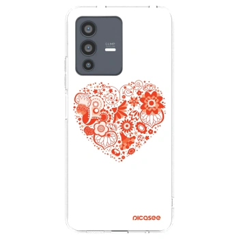 Picasee husă transparentă din silicon pentru Vivo V23 5G - Big heart