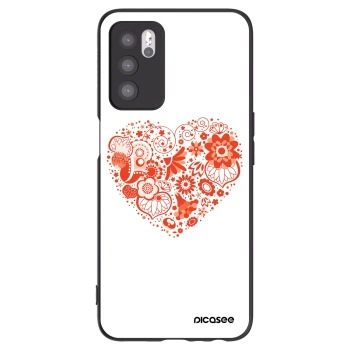 Picasee husă neagră din silicon pentru OPPO A16 - Big heart