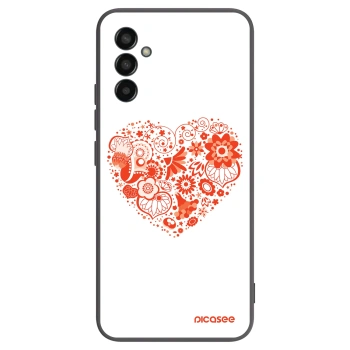 Picasee husă neagră din silicon pentru Samsung Galaxy M13 M135F - Big heart