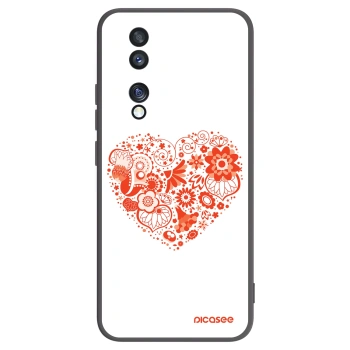 Picasee husă neagră din silicon pentru Honor 70 - Big heart