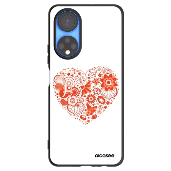 Picasee husă neagră din silicon pentru Honor X7 - Big heart