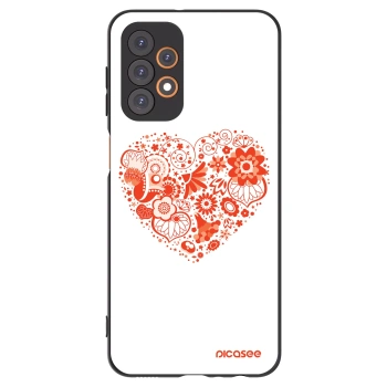 Picasee husă neagră din silicon pentru Samsung Galaxy A23 A235F 4G - Big heart