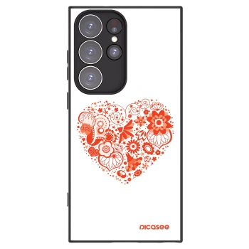 Picasee husă neagră din silicon pentru Samsung Galaxy S23 Ultra 5G - Big heart