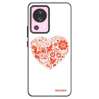Picasee husă neagră din silicon pentru Xiaomi 13 Lite - Big heart