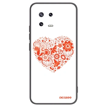 Picasee husă neagră din silicon pentru Xiaomi 13 Pro - Big heart