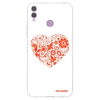 Picasee husă transparentă din silicon pentru Honor 8X - Big heart