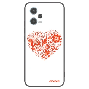 Picasee husă neagră din silicon pentru Xiaomi Redmi Note 12 5G - Big heart