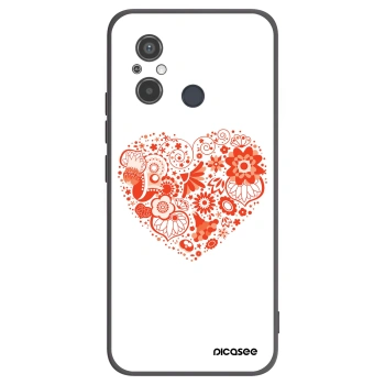 Picasee husă neagră din silicon pentru Xiaomi Redmi 12C - Big heart