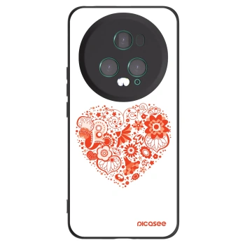 Picasee husă neagră din silicon pentru Honor Magic5 Pro - Big heart