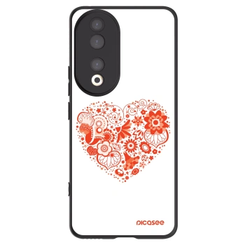Picasee husă neagră din silicon pentru Honor 90 5G - Big heart