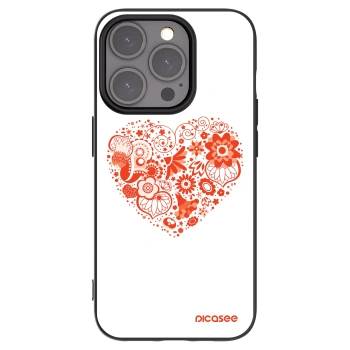 Picasee husă neagră din silicon pentru Apple iPhone 15 Pro - Big heart