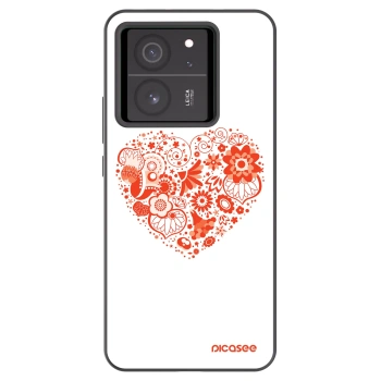 Picasee husă neagră din silicon pentru Xiaomi 13T - Big heart