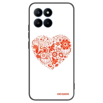 Picasee husă neagră din silicon pentru Honor 70 Lite - Big heart