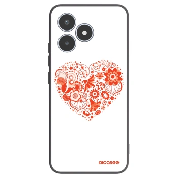 Picasee husă neagră din silicon pentru Realme C53 - Big heart