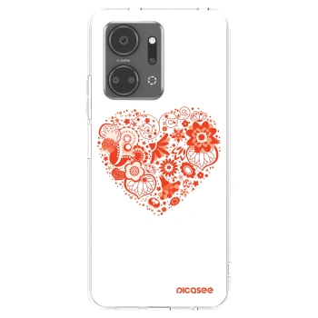 Picasee husă transparentă din silicon pentru Honor X7a - Big heart