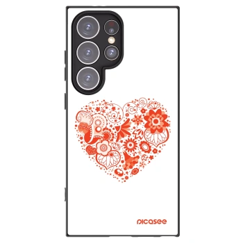 Picasee husă neagră din silicon pentru Samsung Galaxy S24 Ultra S928B 5G - Big heart