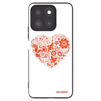 Picasee husă neagră din silicon pentru Honor X8b - Big heart