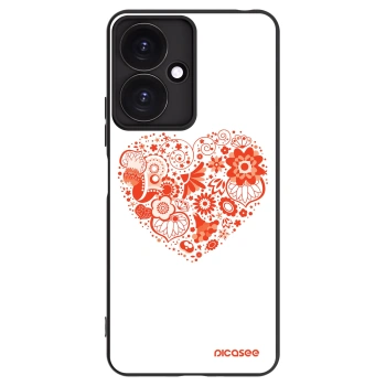 Picasee husă neagră din silicon pentru Xiaomi Redmi 13C 5G - Big heart