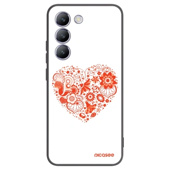 Picasee husă neagră din silicon pentru Vivo V40 SE 5G - Big heart