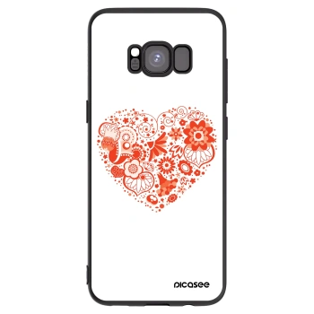 Picasee husă neagră din silicon pentru Samsung Galaxy S8 G950F - Big heart