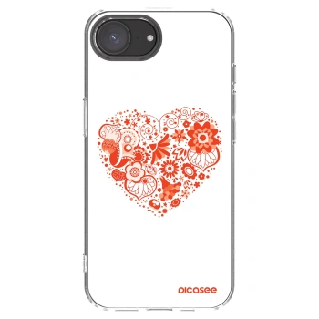 Picasee husă transparentă din silicon pentru Apple iPhone 16e - Big heart