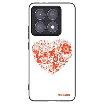 Picasee husă neagră din silicon pentru Xiaomi 14T Pro - Big heart