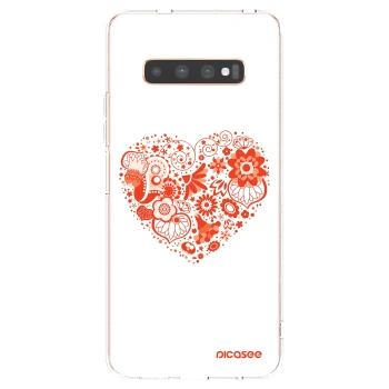 Picasee husă transparentă din silicon pentru Samsung Galaxy S10 Plus G975 - Big heart