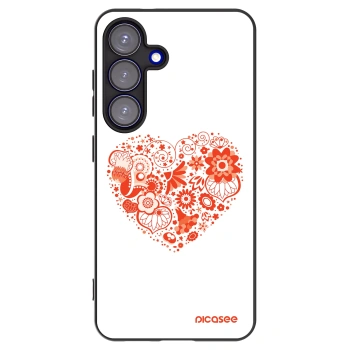Picasee husă neagră din silicon pentru Samsung Galaxy S25 5G - Big heart