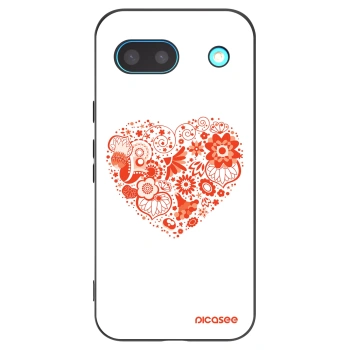 Picasee husă neagră din silicon pentru Google Pixel 8a - Big heart