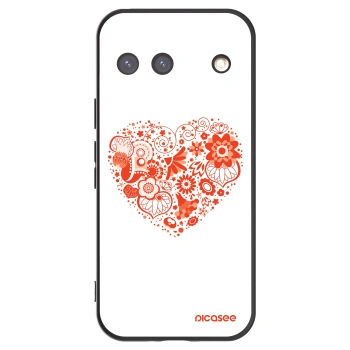 Picasee husă neagră din silicon pentru Google Pixel 9 - Big heart