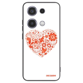 Picasee husă neagră din silicon pentru Xiaomi Redmi Note 14S - Big heart