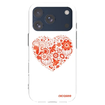 Picasee husă transparentă din silicon pentru Apple iPhone 17 Pro - Big heart