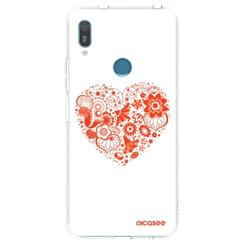 Picasee husă transparentă din silicon pentru Huawei Y6 2019 - Big heart