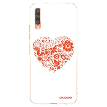Picasee husă transparentă din silicon pentru Samsung Galaxy A70 A705F - Big heart
