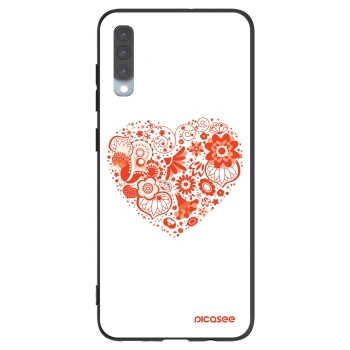 Picasee husă neagră din silicon pentru Samsung Galaxy A70 A705F - Big heart