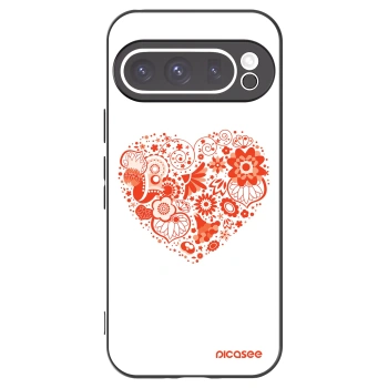 Picasee husă neagră din silicon pentru Google Pixel 9 Pro XL - Big heart