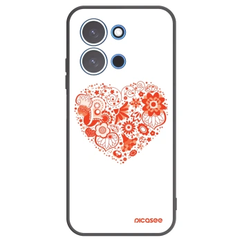 Picasee husă neagră din silicon pentru Xiaomi Redmi 15C 4G - Big heart