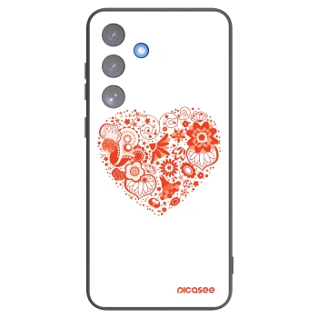 Picasee husă neagră din silicon pentru Samsung Galaxy S25 FE 5G - Big heart