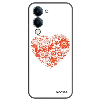Picasee husă neagră din silicon pentru Vivo Y29s 5G - Big heart