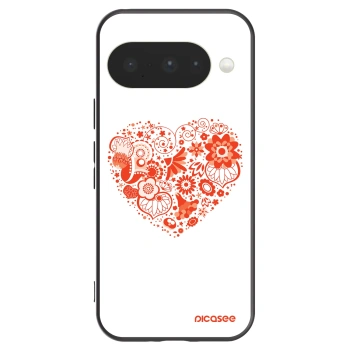 Picasee husă neagră din silicon pentru Google Pixel 10 - Big heart
